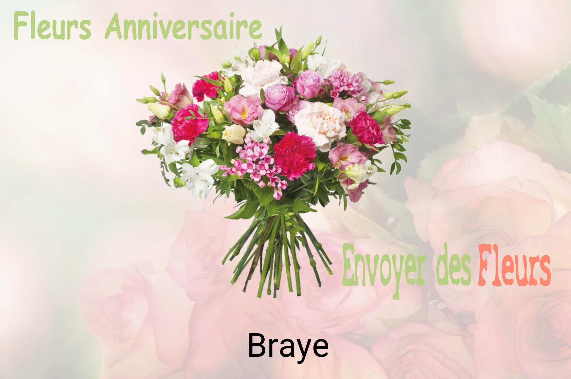 Bouquet de fleurs d’anniversaire livré à Braye