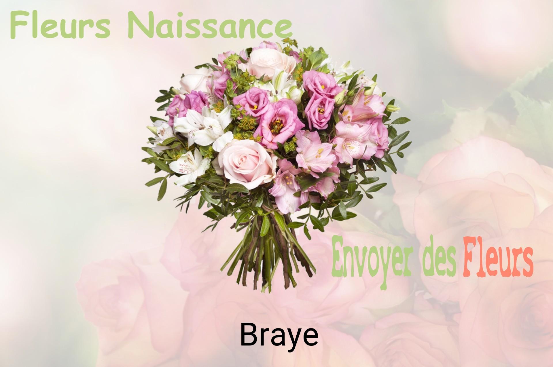 Bouquet de fleurs de naissance livré à Braye